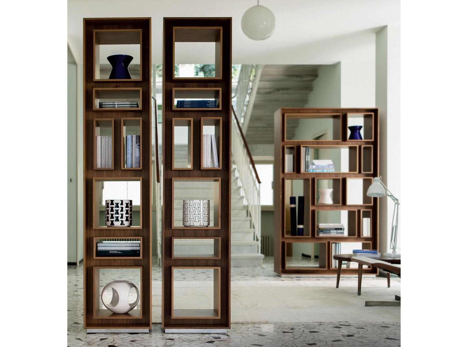Double-sided walnut bookcase | Fancy by Porada