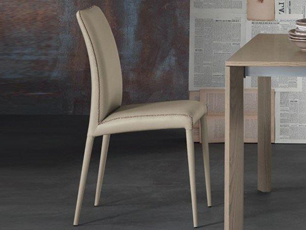 Leather restaurant chair | Bruna Flex by Riflessi