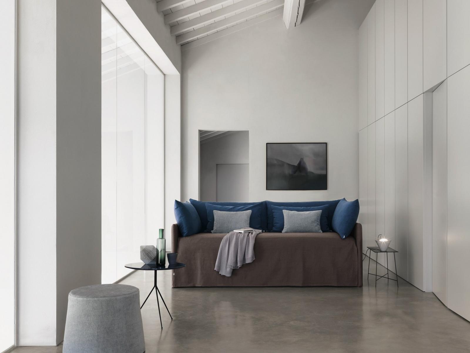Upholstered sofa bed with removable cover | Duetto by Flou