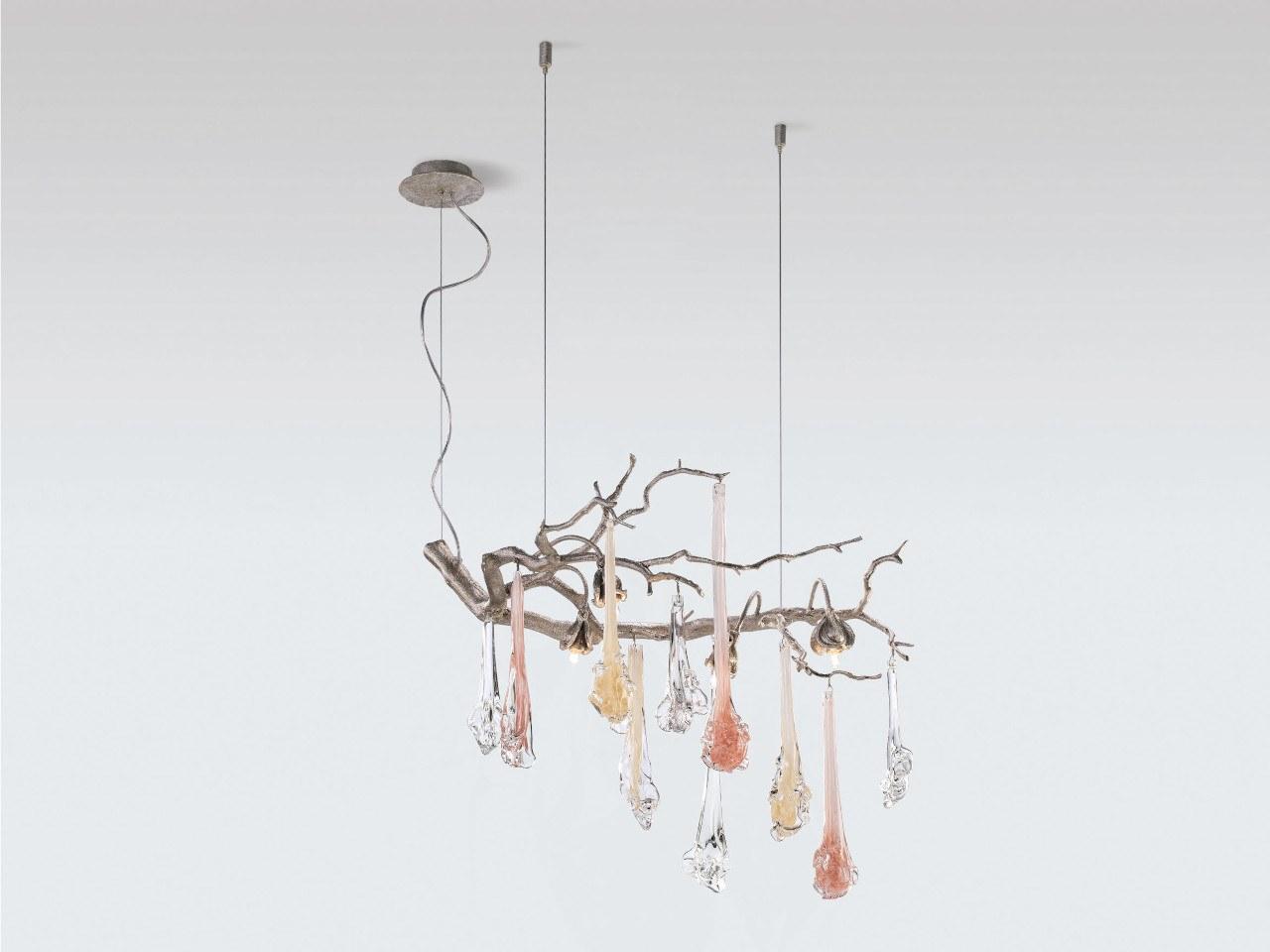Handmade bronze pendant lamp | Coral Ct3393/4 by Serip