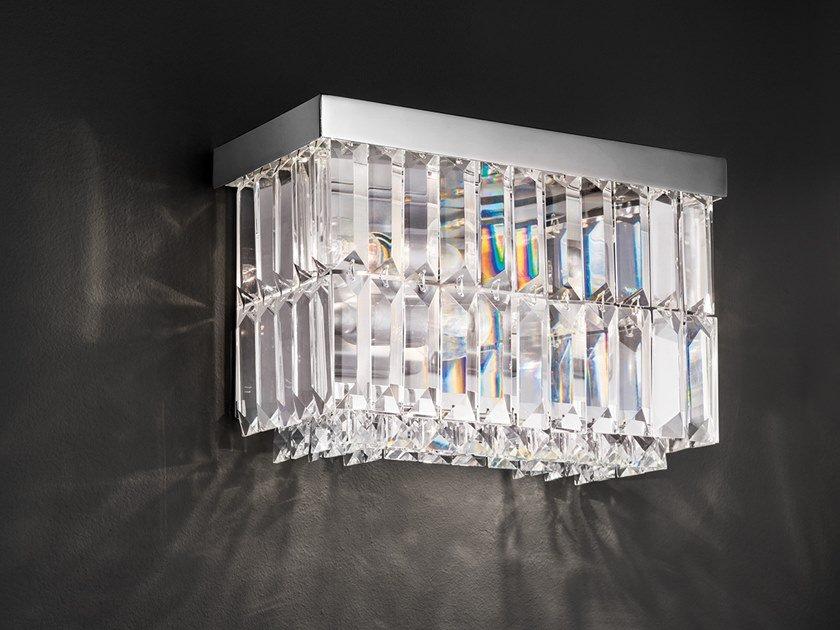 Incandescent metal wall light with crystals | Impero & Deco Ve 760 A2 Rc by Masiero