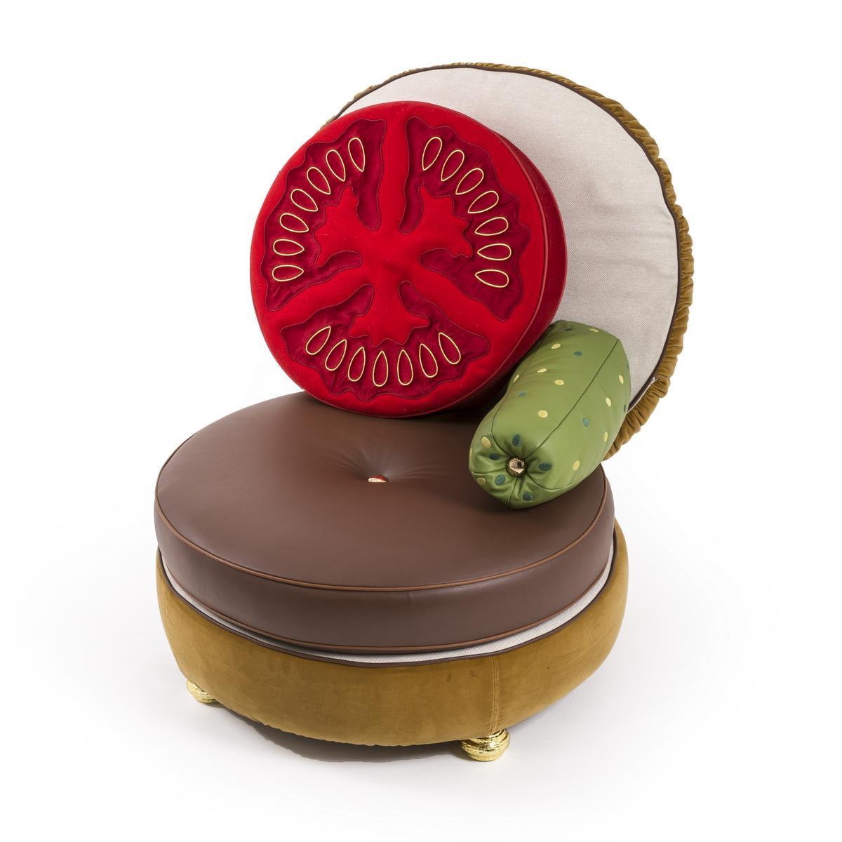 Upholstered fabric easy chair | Burger Chair by Seletti