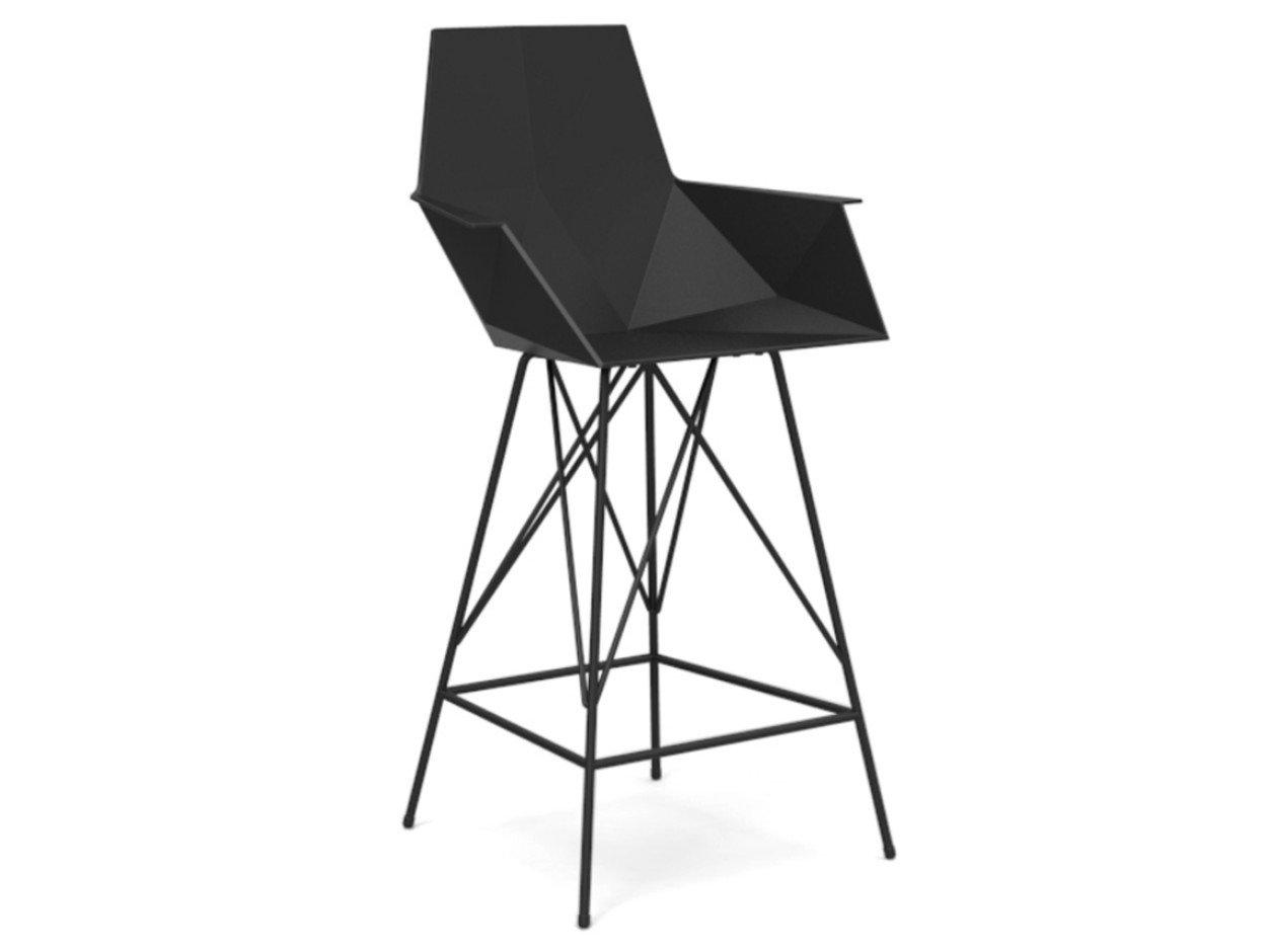 Polypropylene garden stool with armrests | Faz by Vondom