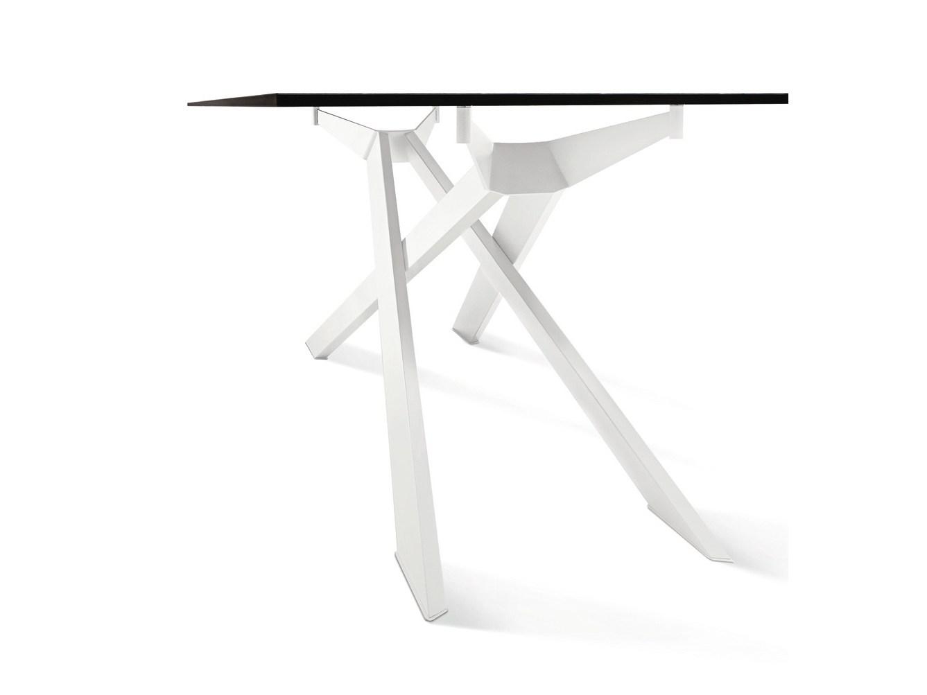 Rectangular glass table | Cross by Sovet
