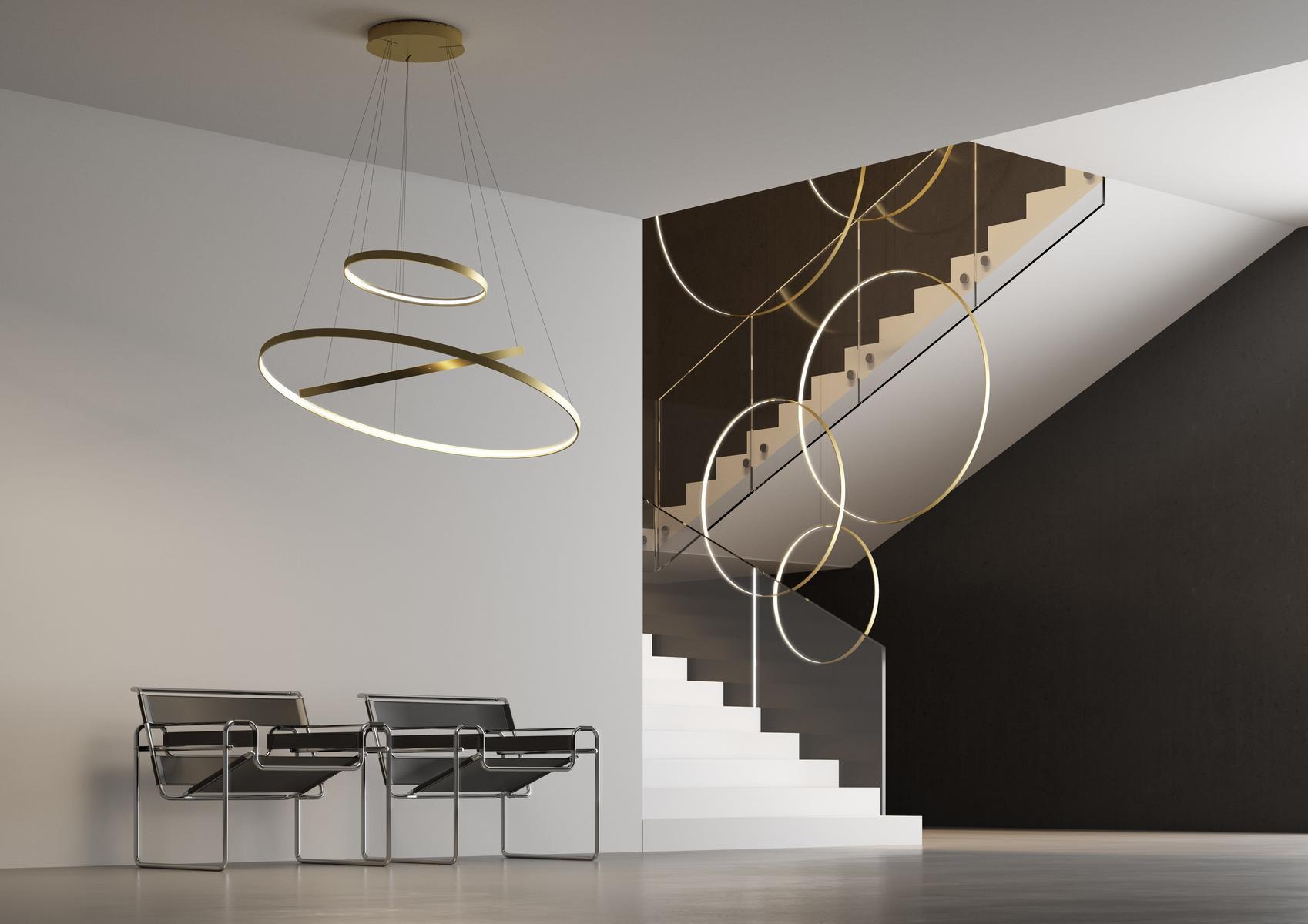 LED pendant lamp | Rings Verticale by Zava