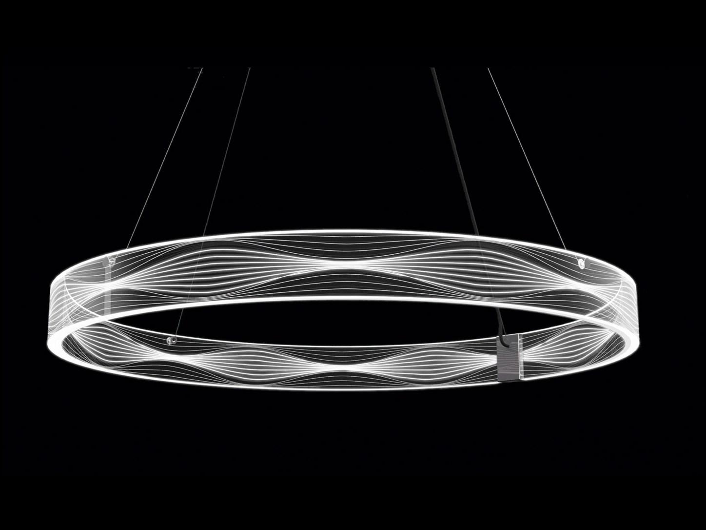 LED RGB acrylic glass pendant lamp | Cern by Sattler