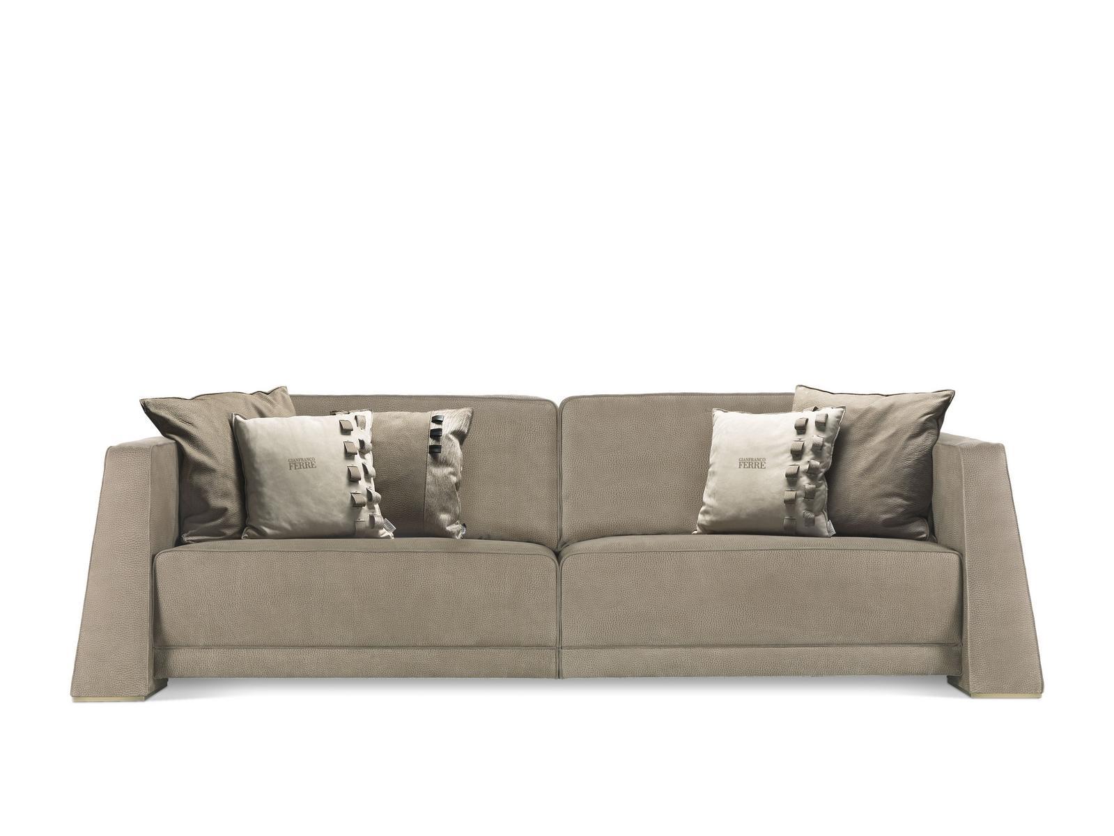 3 seater leather sofa | Kilt by Gianfranco Ferre Home