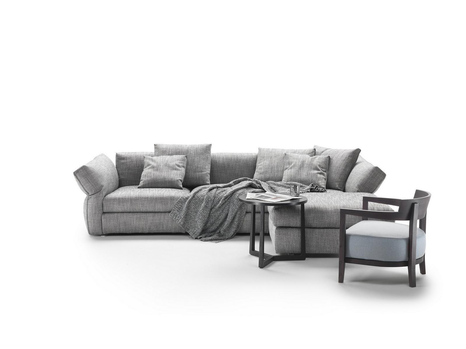 Sectional fabric sofa with chaise longue | Newbridge by Flexform