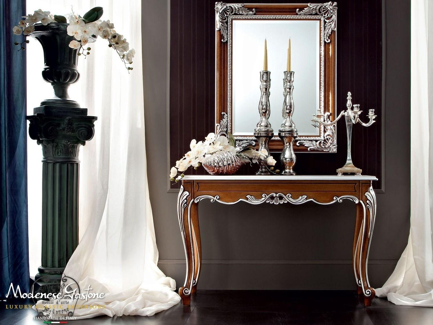 Rectangular wall-mounted framed mirror | 12643 by Modenese Gastone