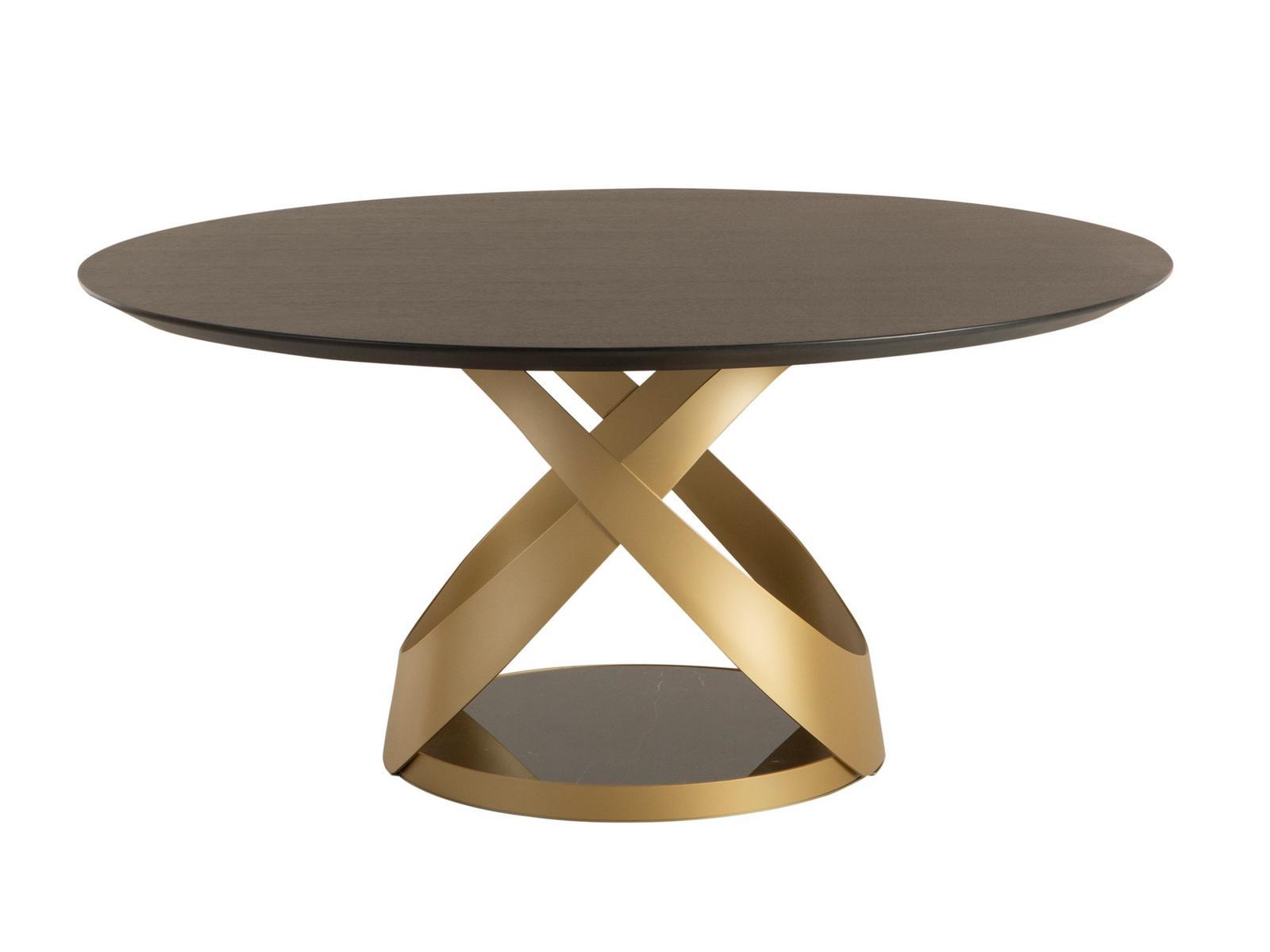 Round oak table | Capri by Tonin Casa