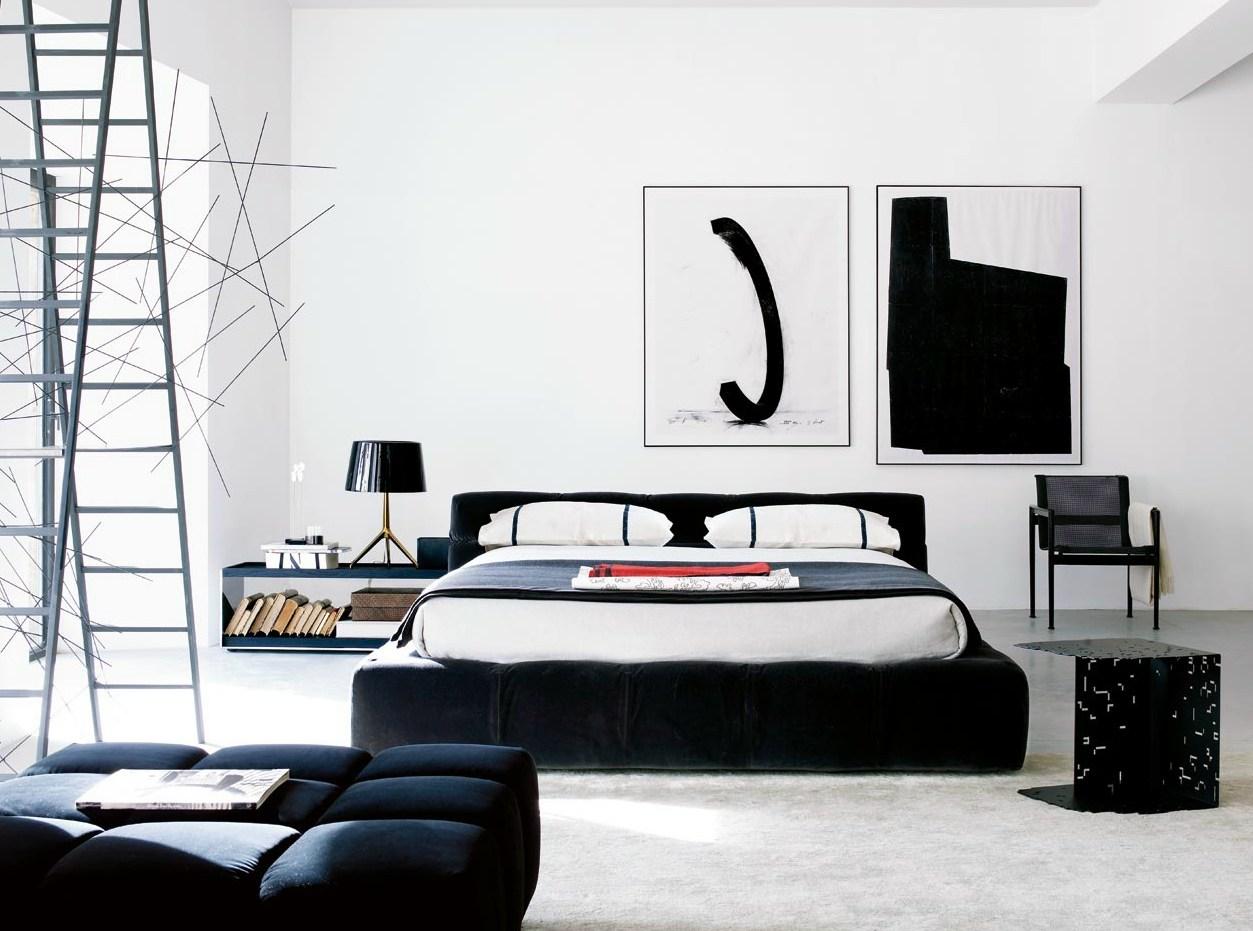 Fabric storage bed | Tufty Bed by B&B Italia