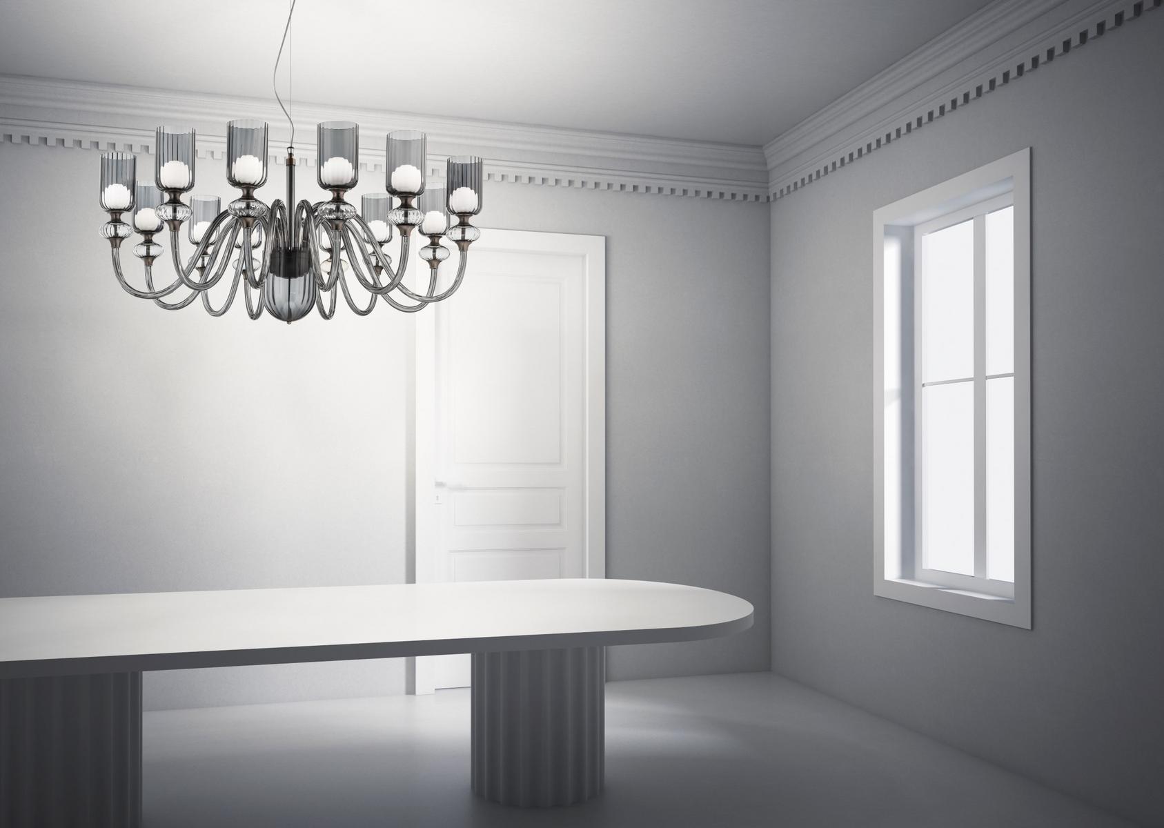 Blown glass chandelier | Candel by Sylcom