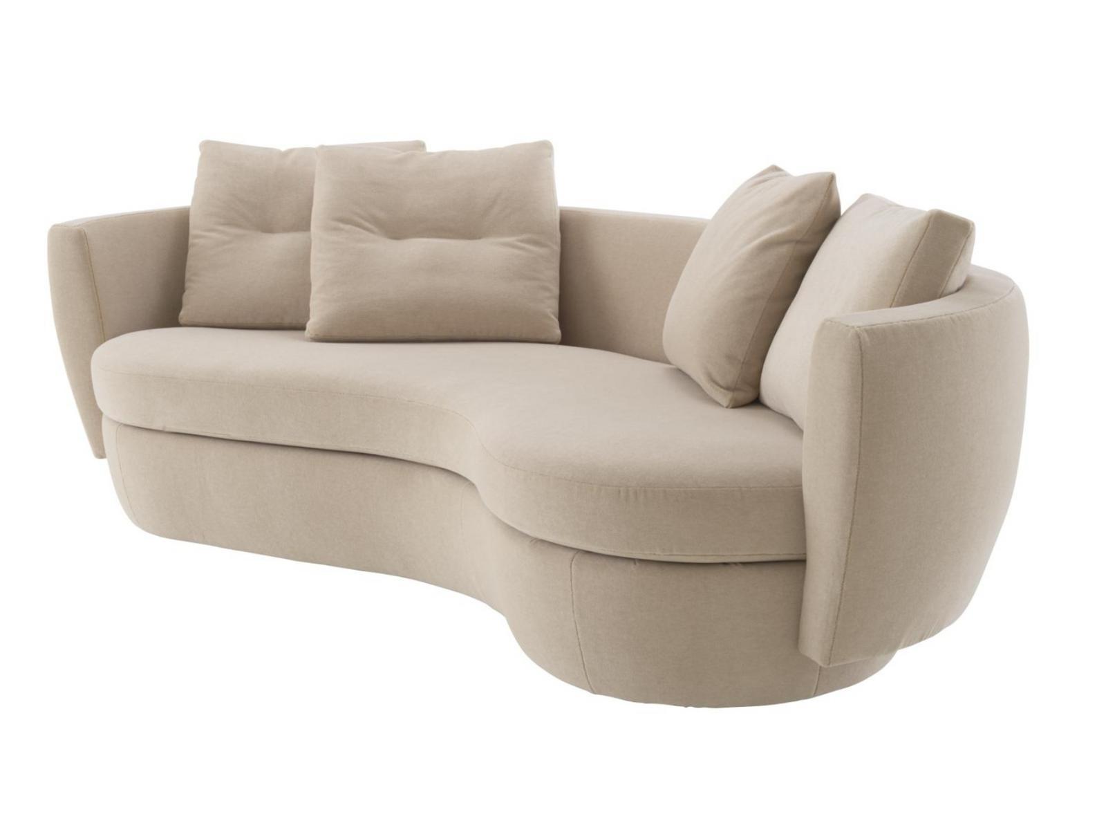 Curved 3 seater fabric sofa | Ipanema by Ligne Roset