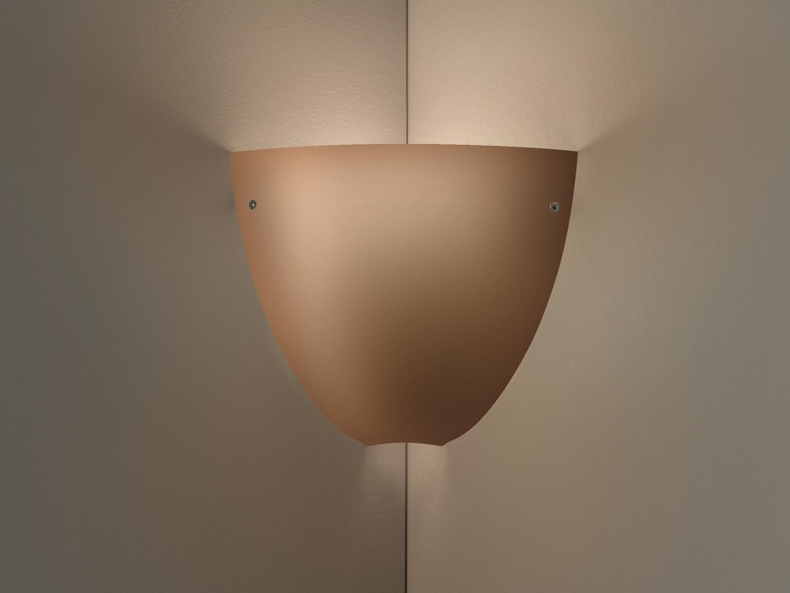 Satin glass wall lamp | Corner Ap by Vistosi