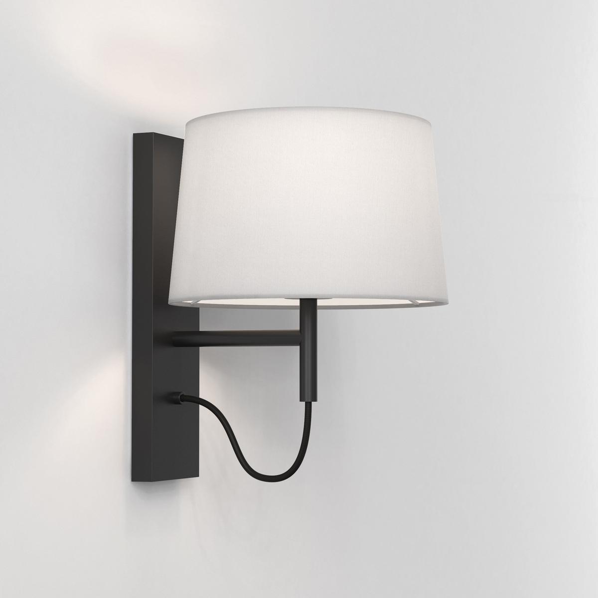 LED wall lamp in steel and fabric with fixed arm | Telegraph by Astro lighting