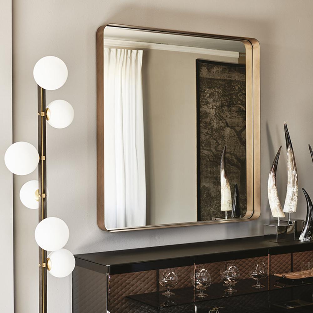 Square metal mirror | Wish S by Cattelan Italia