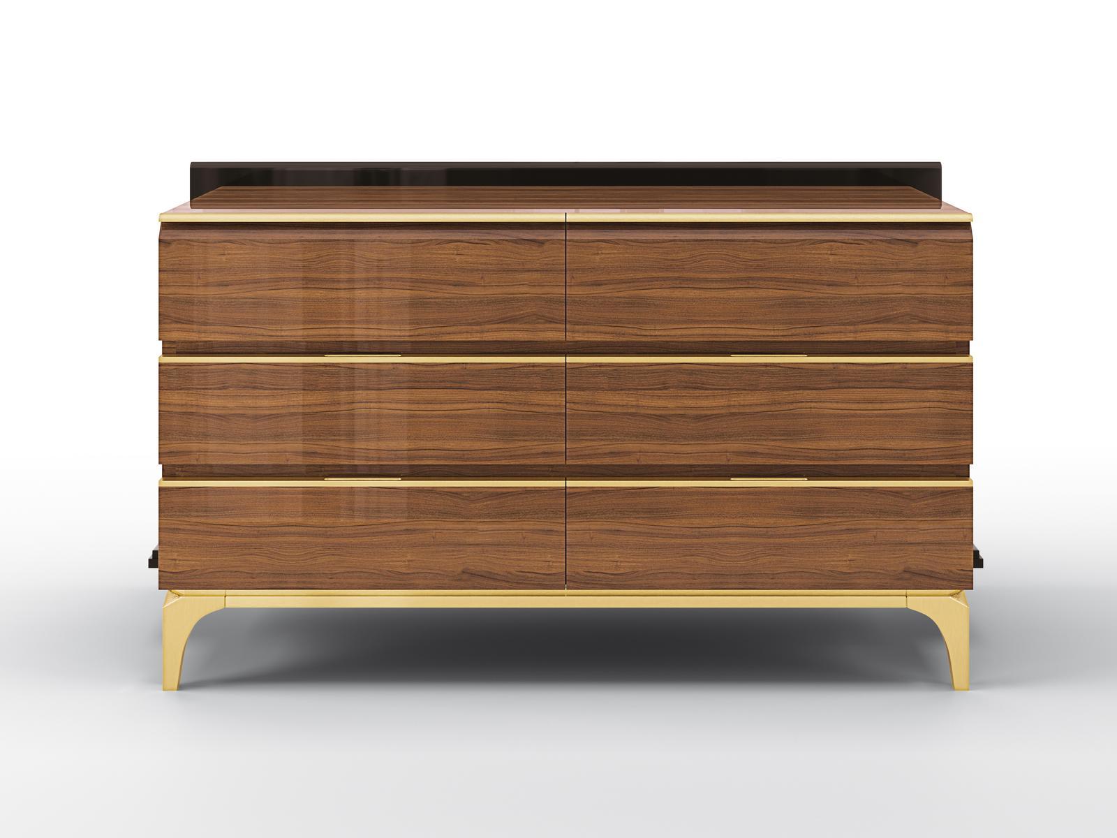 Walnut chest of drawers | Deanna by Bruno Zampa