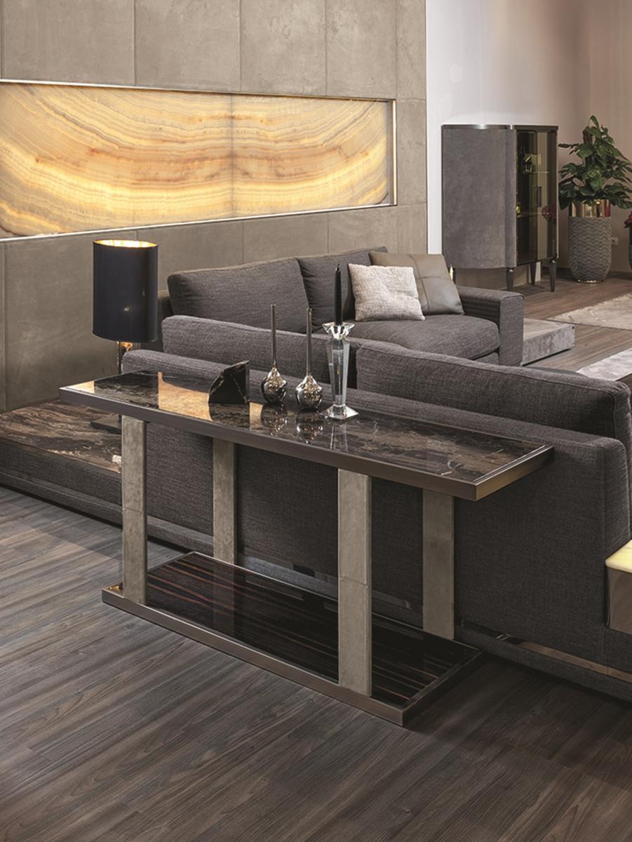 Square stone coffee table | Layer by Longhi
