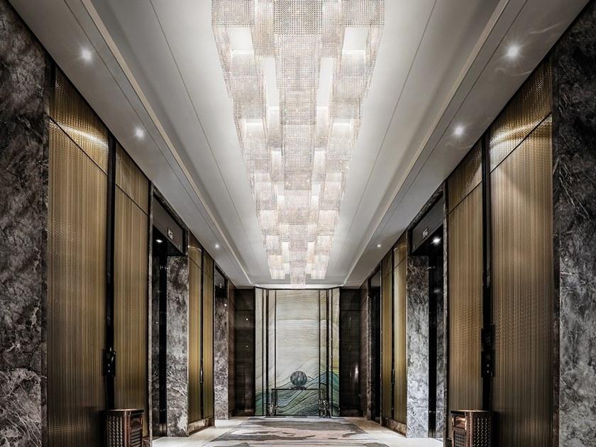 LED modular crystal ceiling lamp | Galassia N2 Dbl by Masiero