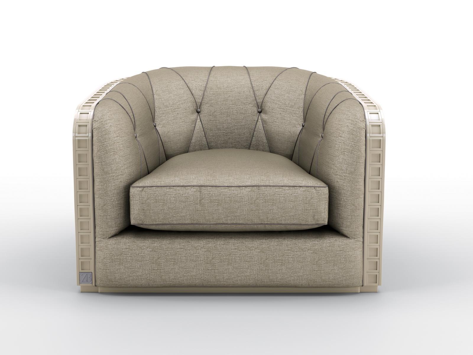 Fabric armchair with armrests | Bauhaus by Bruno Zampa