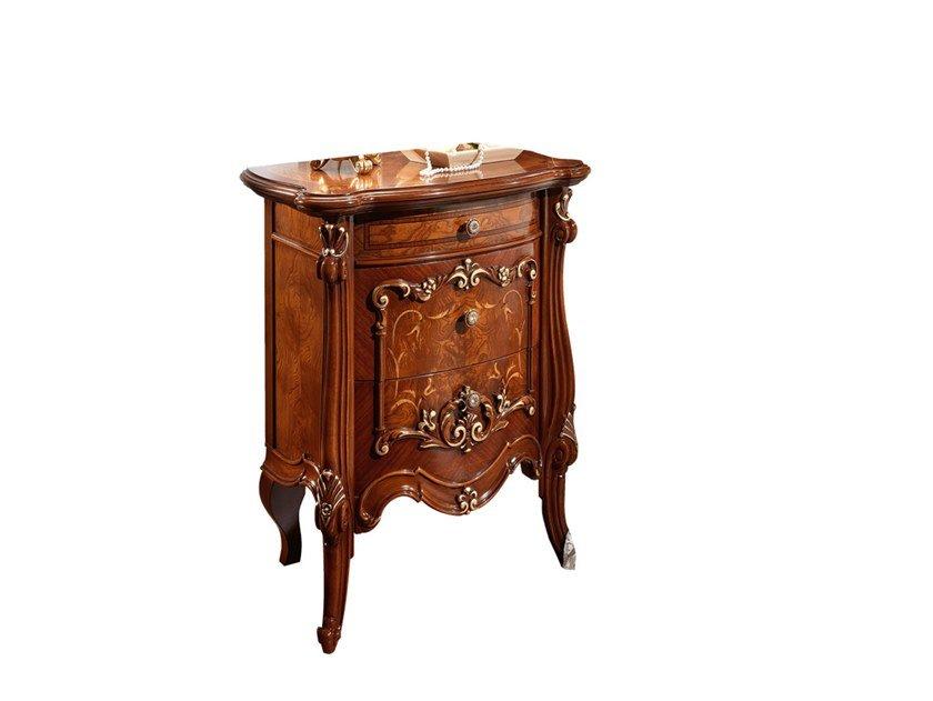 Wooden bedside table with drawers | Prestige Plus by Barnini Oseo