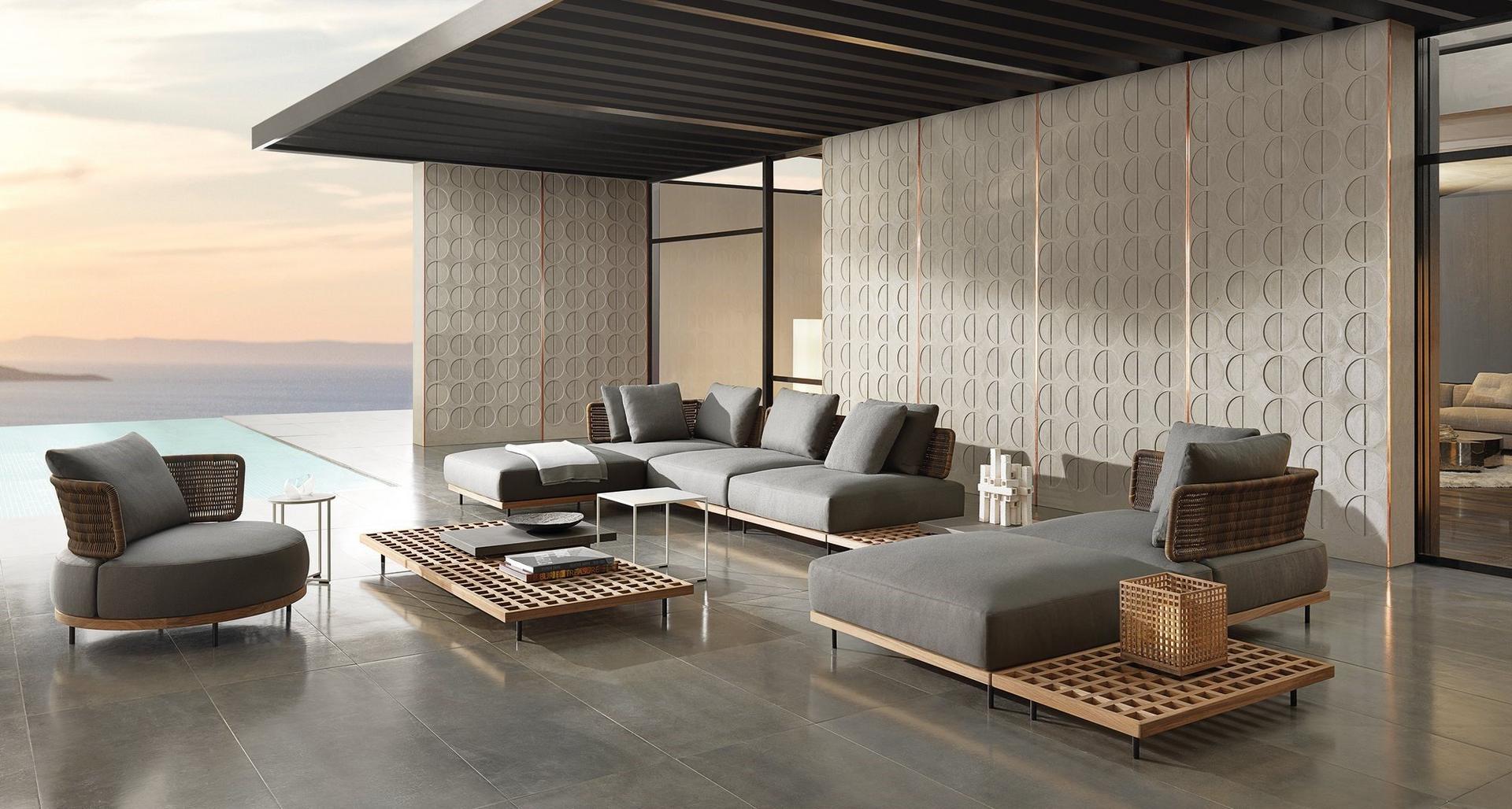 Outdoor sofa | Quadrado by Minotti