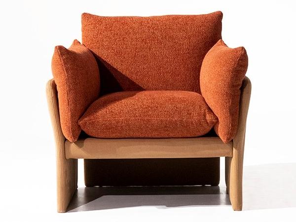 Cotton and microfiber armchair with armrests | Farfalle by Mantellassi 1926