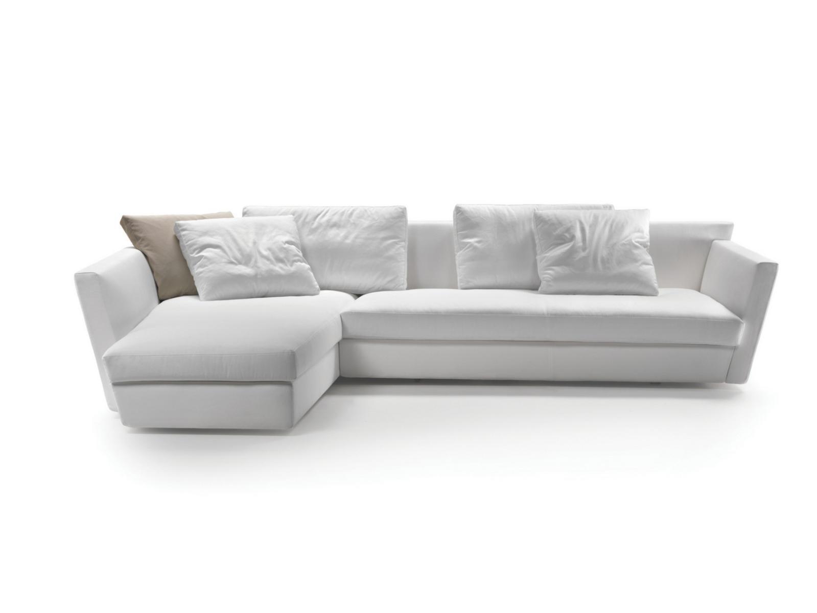 3 seater fabric sofa with chaise longue | Adagio by Flexform