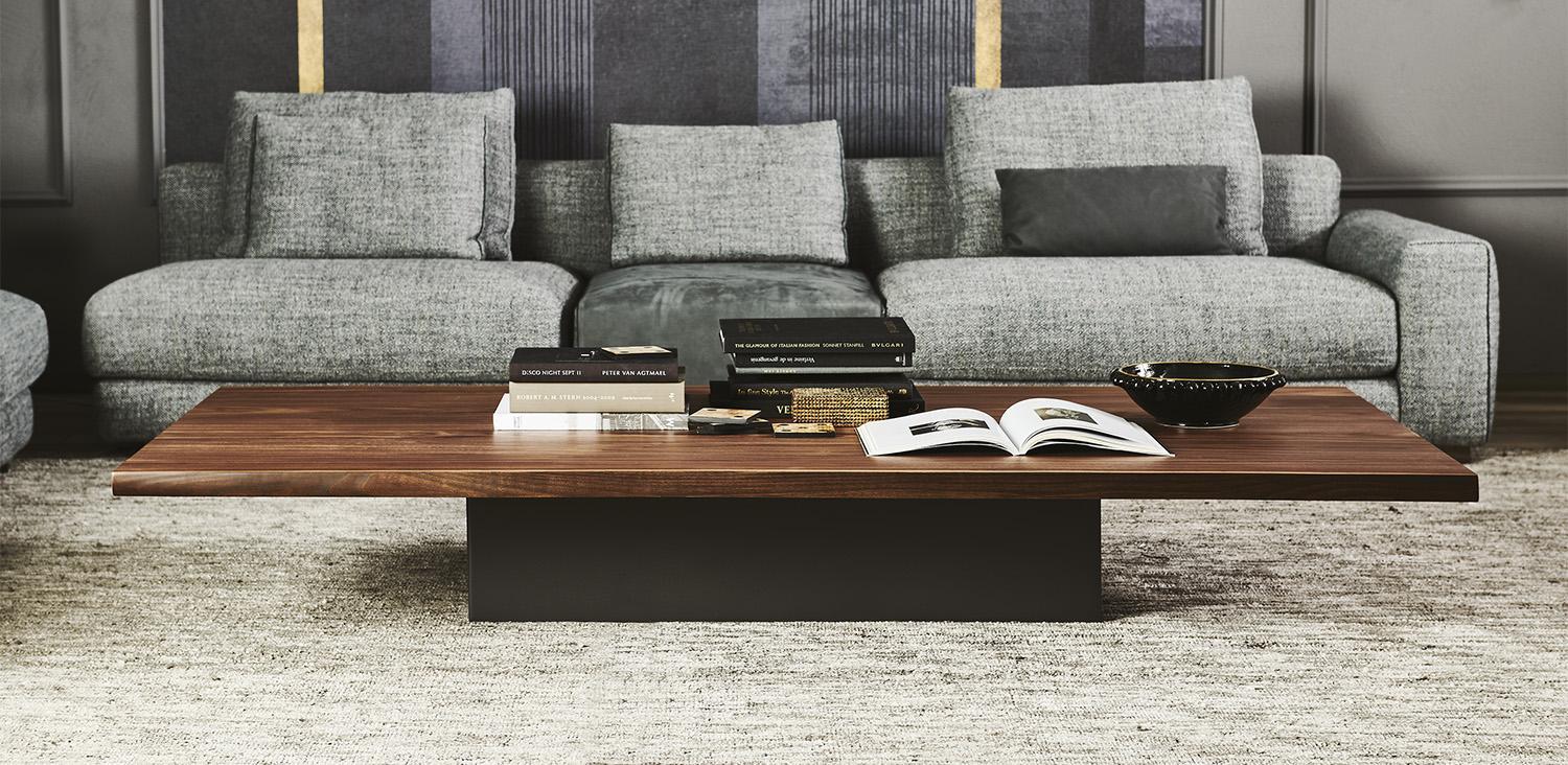 Rectangular wood coffee table | Idem by Cattelan Italia