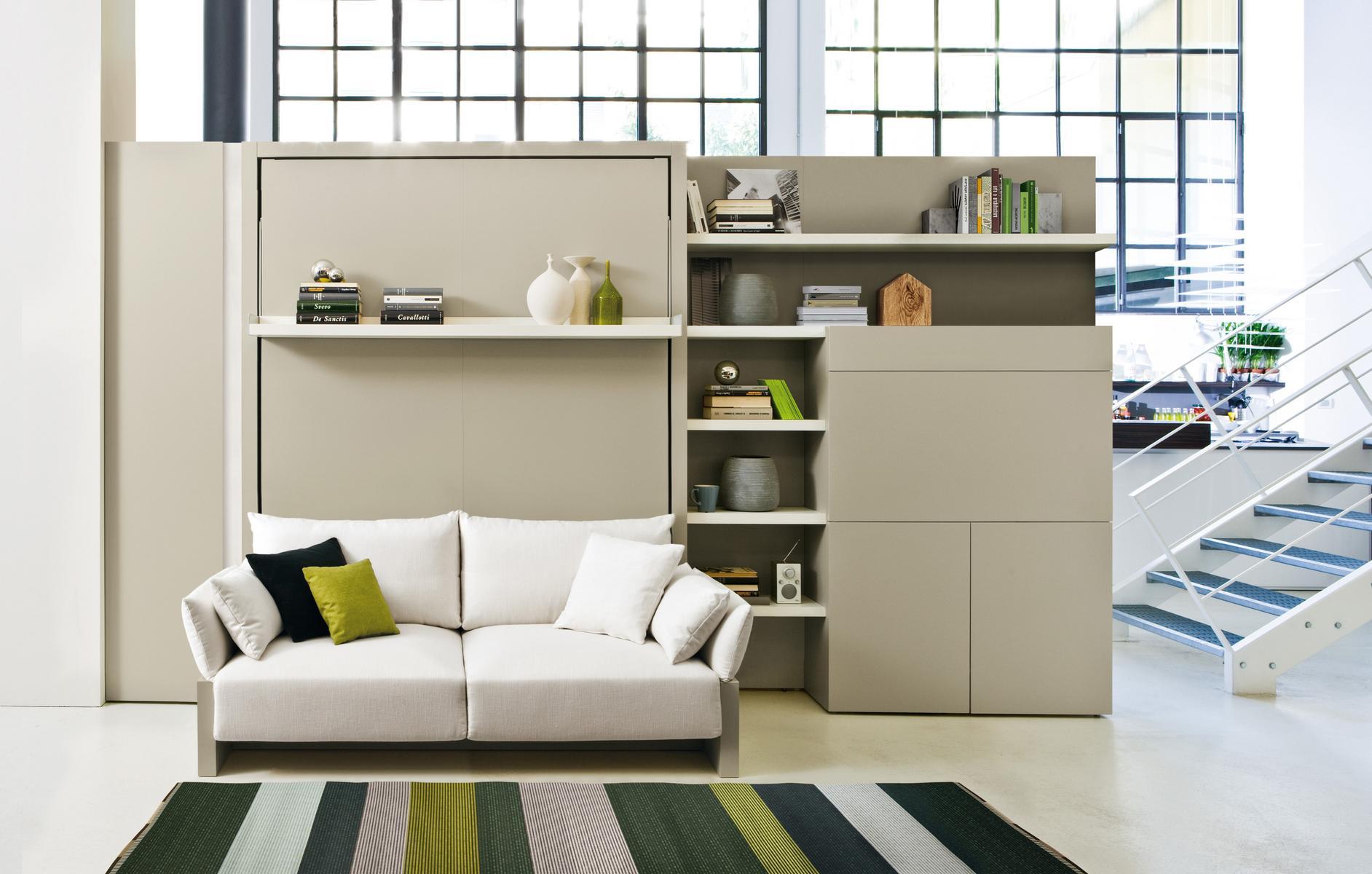 Convertible fabric sofa with storage space | Nuovoliolá 10 by CLEI