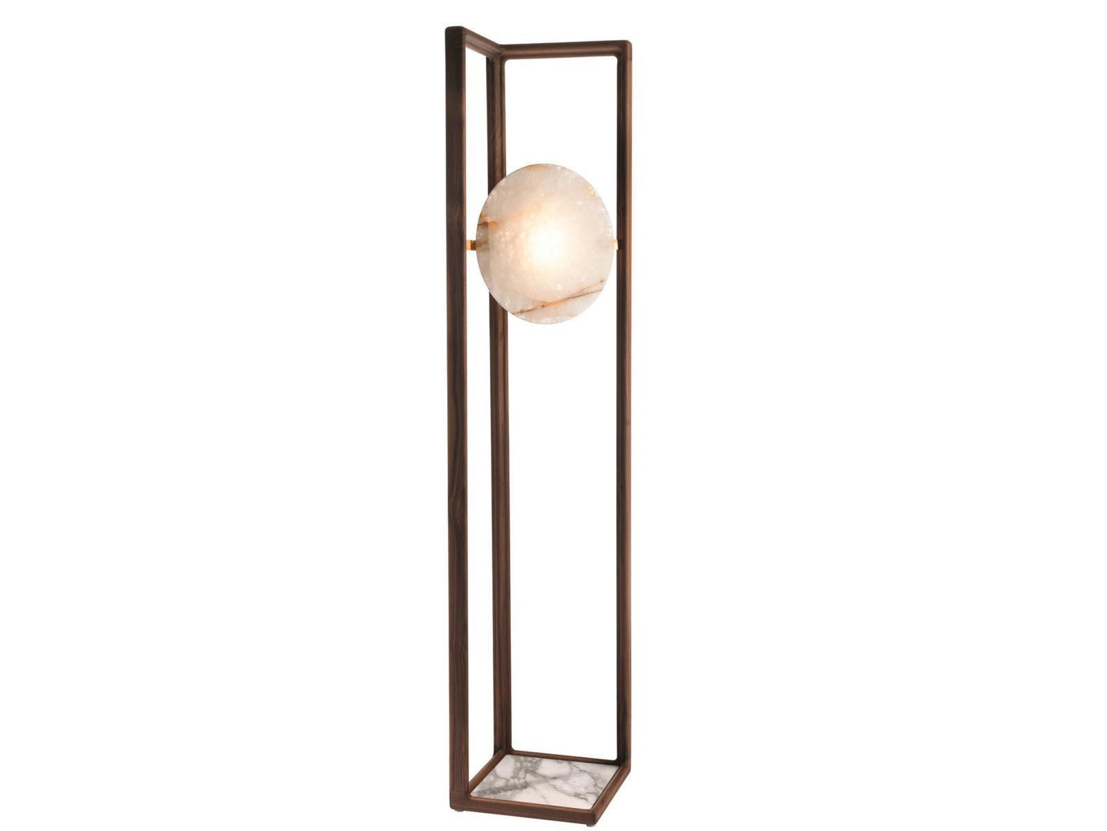 Wooden floor lamp | Moon Eye by Visionnair