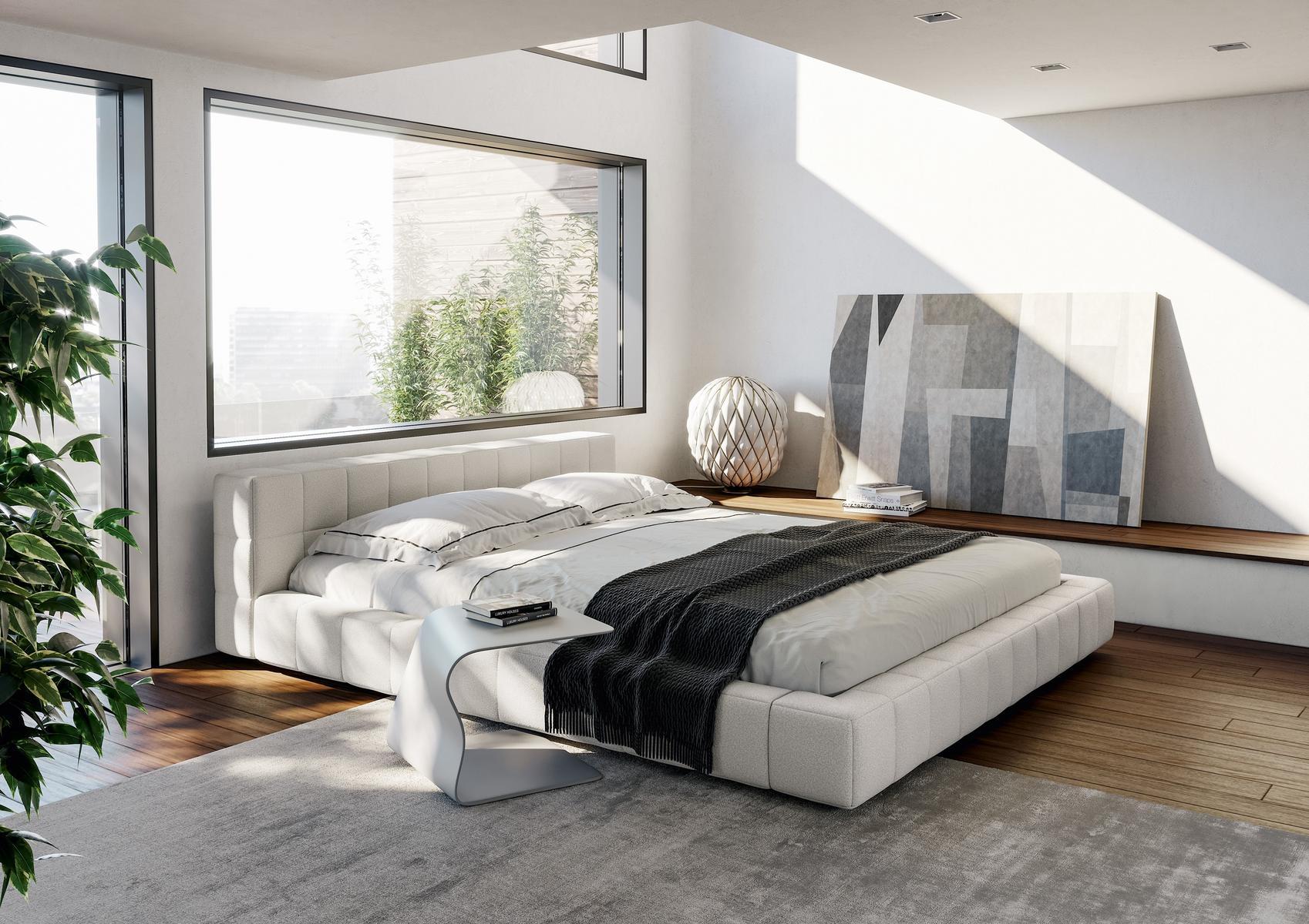 Double bed with removable cover | Squaring by Bonaldo