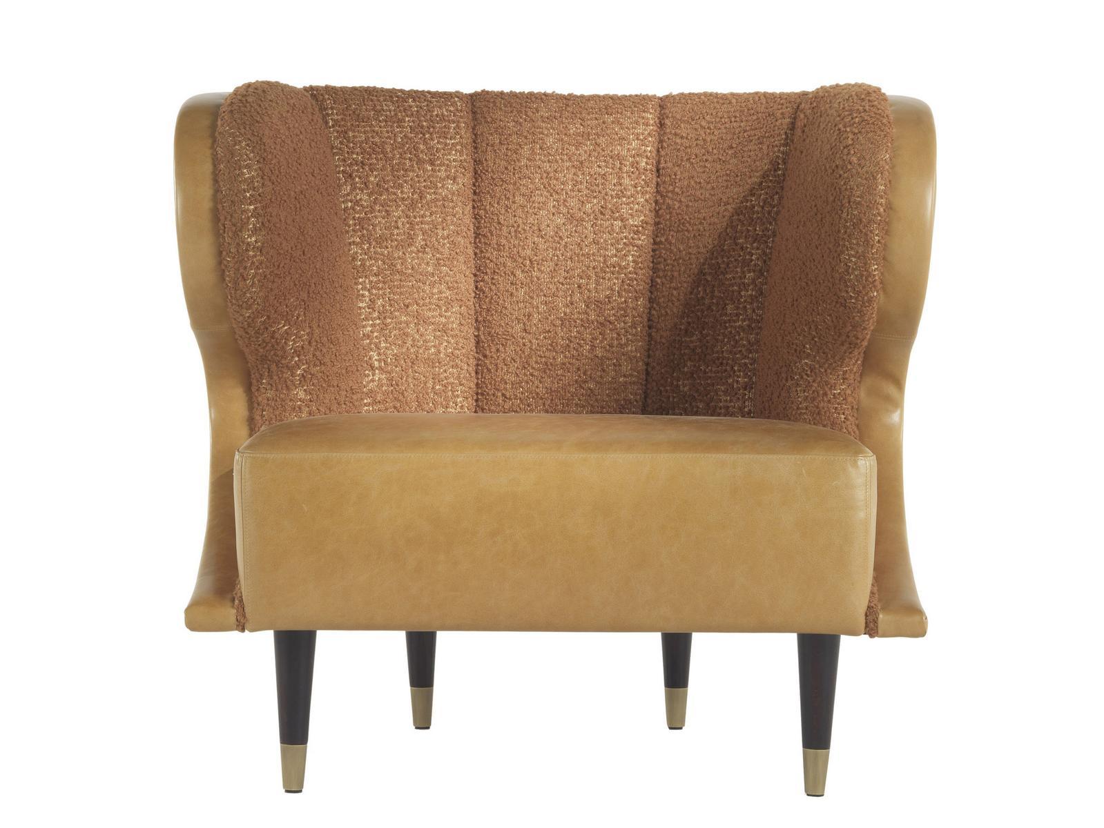 Leather armchair with armrests | Dunlop by Gianfranco Ferre Home