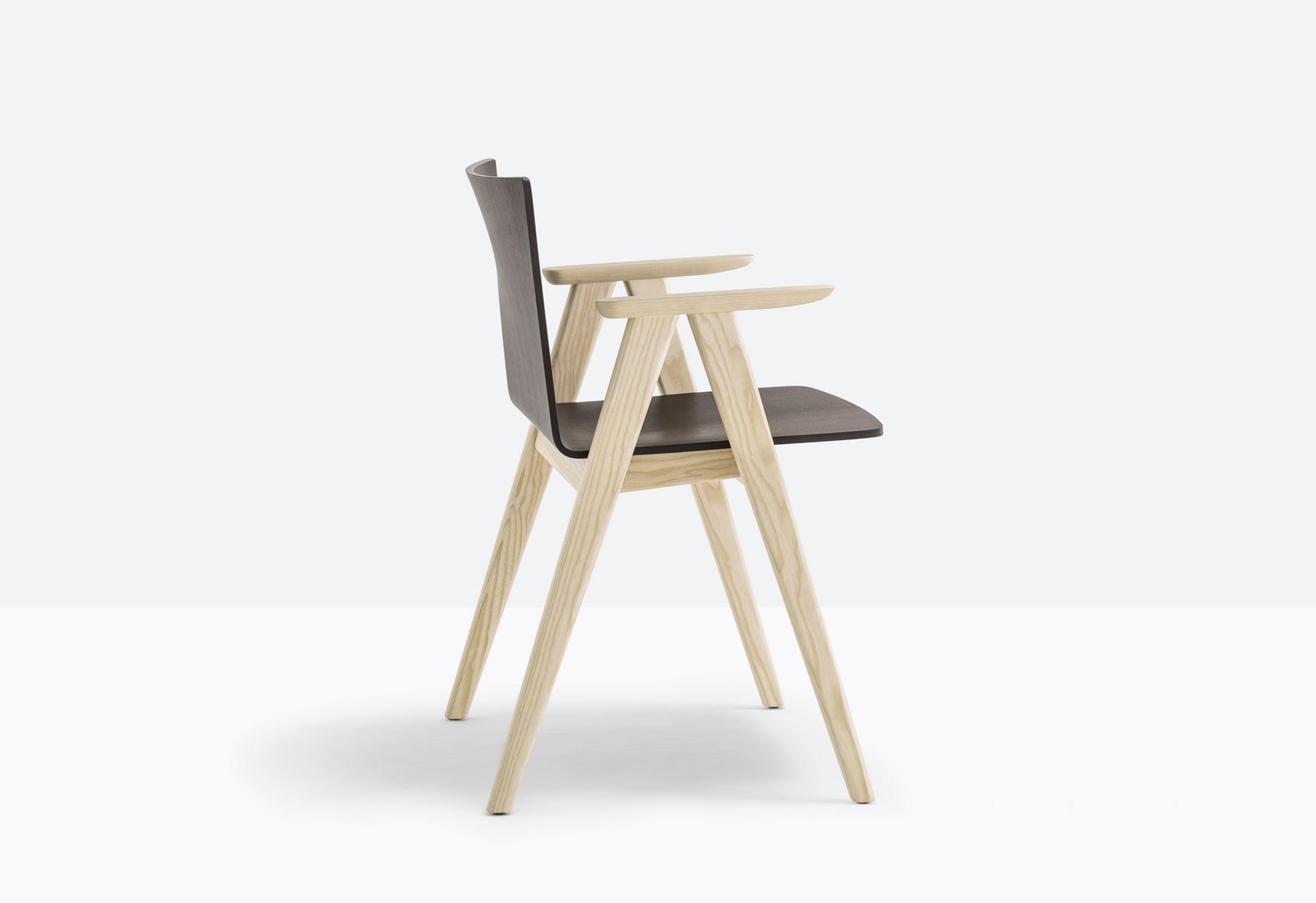 Ash chair with armrests | Osaka 2815 by Pedrali