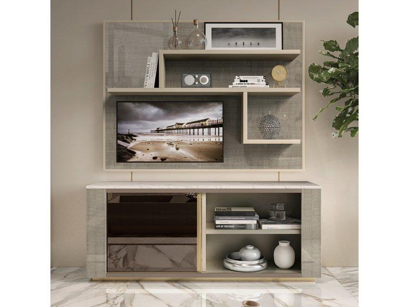 Wooden TV cabinet with shelves | Richmond Upon Thames by Barnini Oseo