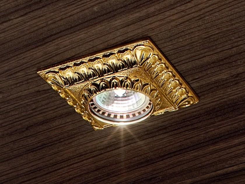 Ceiling semi-inset brass spotlight | Brass & Spots Ve 853 by Masiero