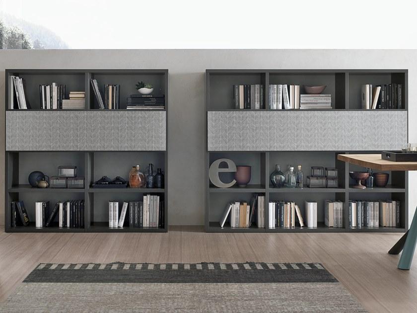 Sectional bookcase with secretary desk | Unit A119 - 120 by Tomasella