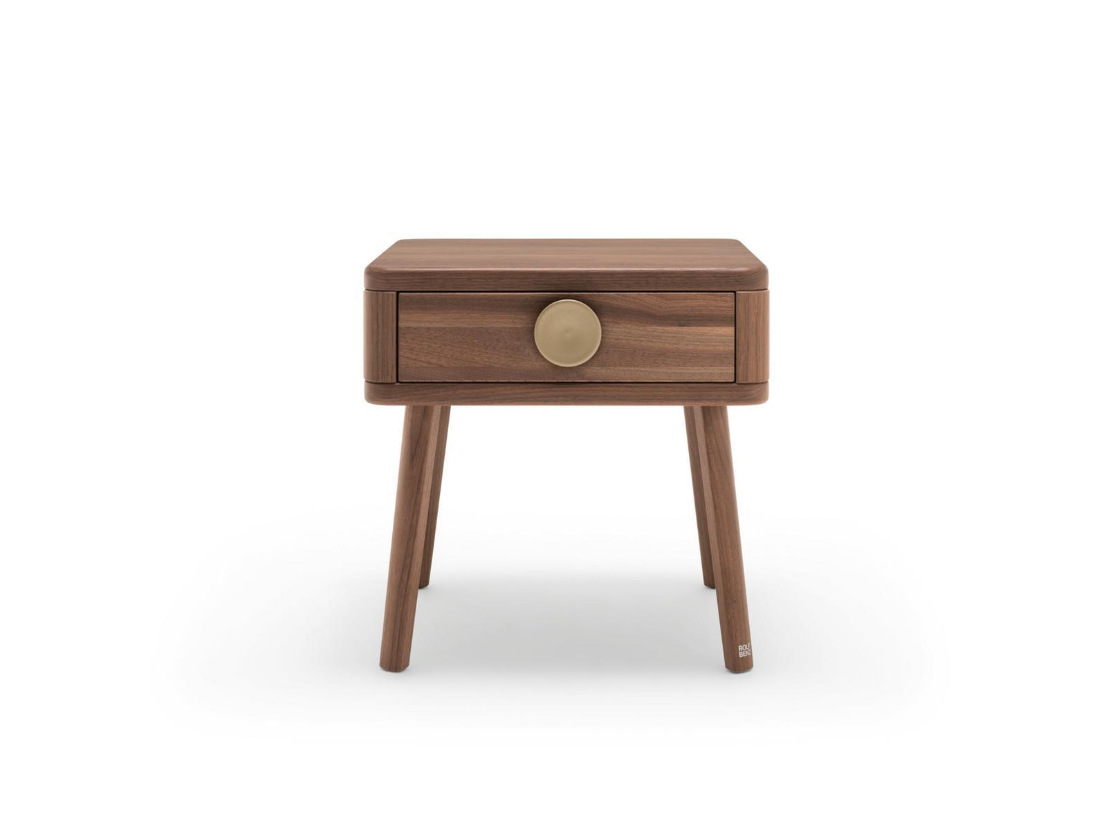 Wooden bedside table with drawers | 916 by Rolf Benz