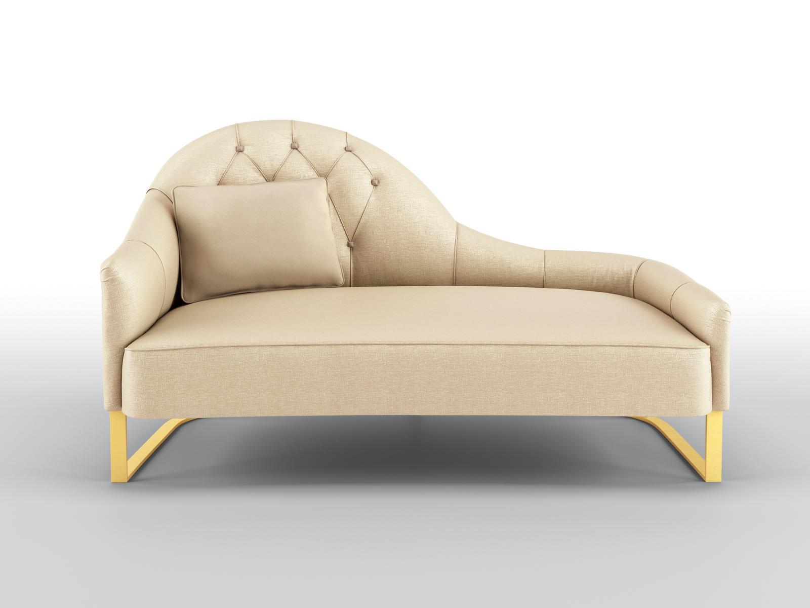 Tufted upholstered fabric day bed | Colette by Bruno Zampa