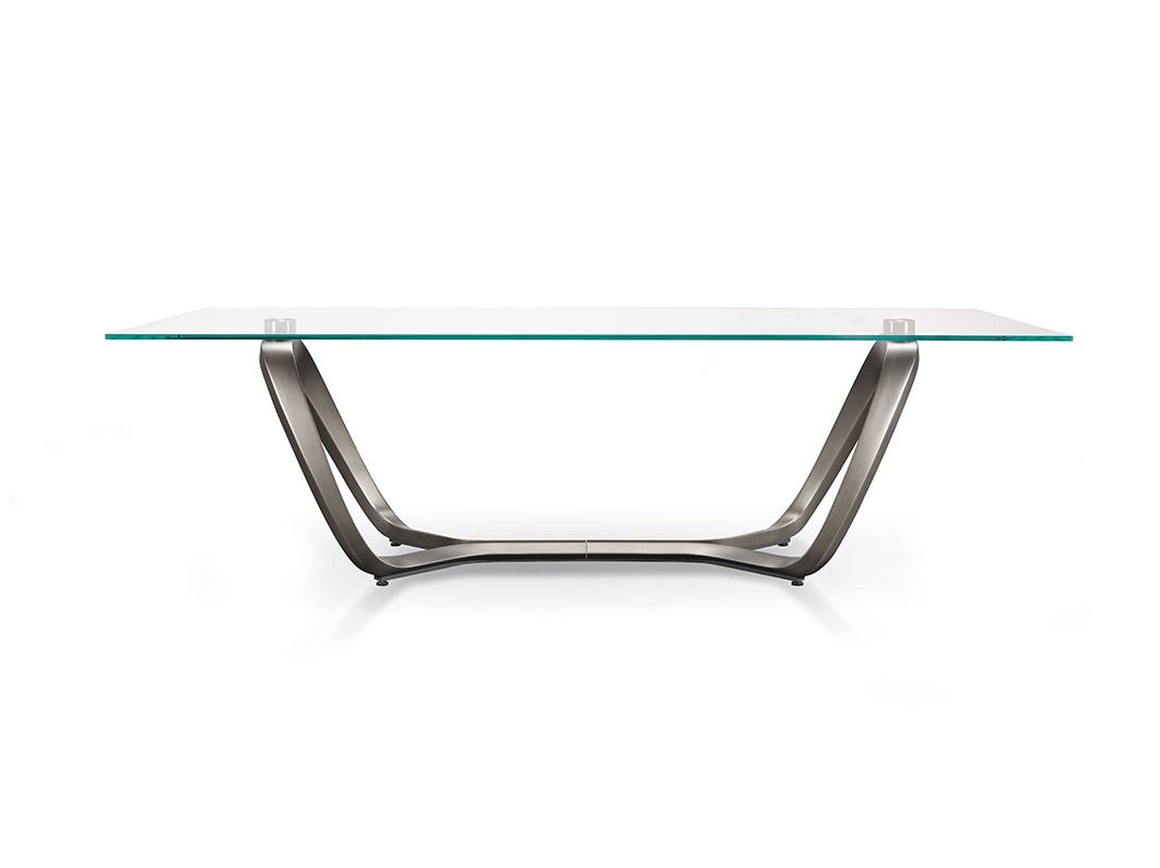 Rectangular glass dining table | Segno by Reflex