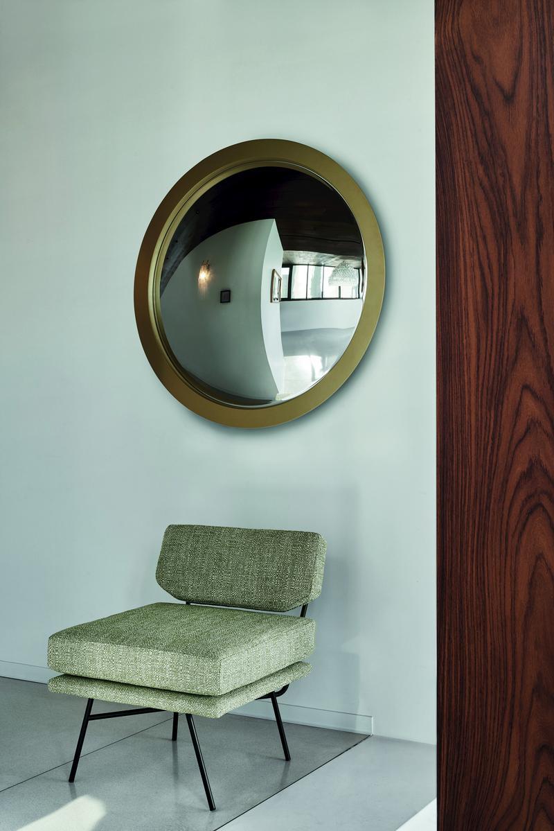 Round wall-mounted framed mirror | Ciclope by Arflex