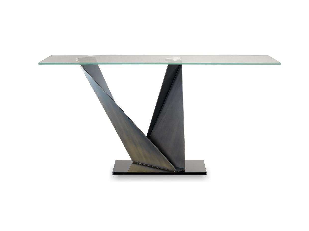 Rectangular glass console table | Prisma by Reflex