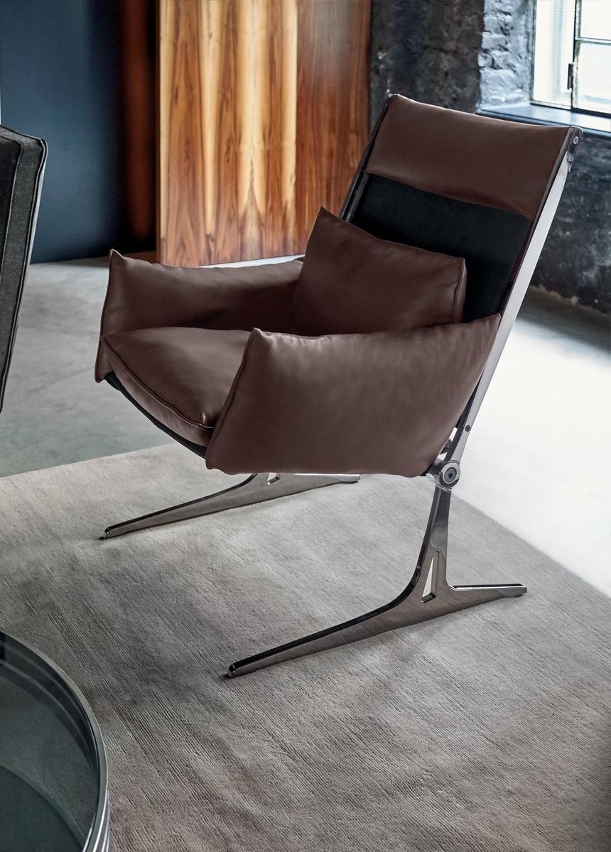 Leather armchair | Barracuda by Arketipo