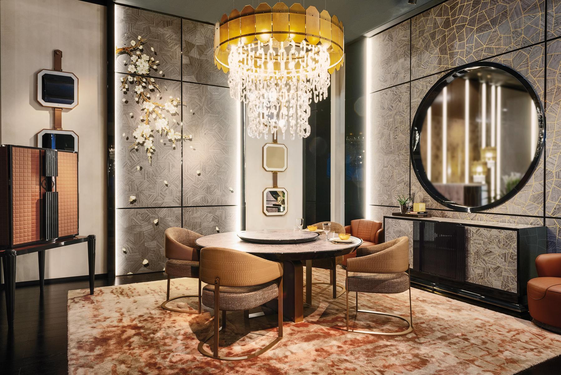 Upholstered leather chair with armrests | Ariston by Bruno Zampa