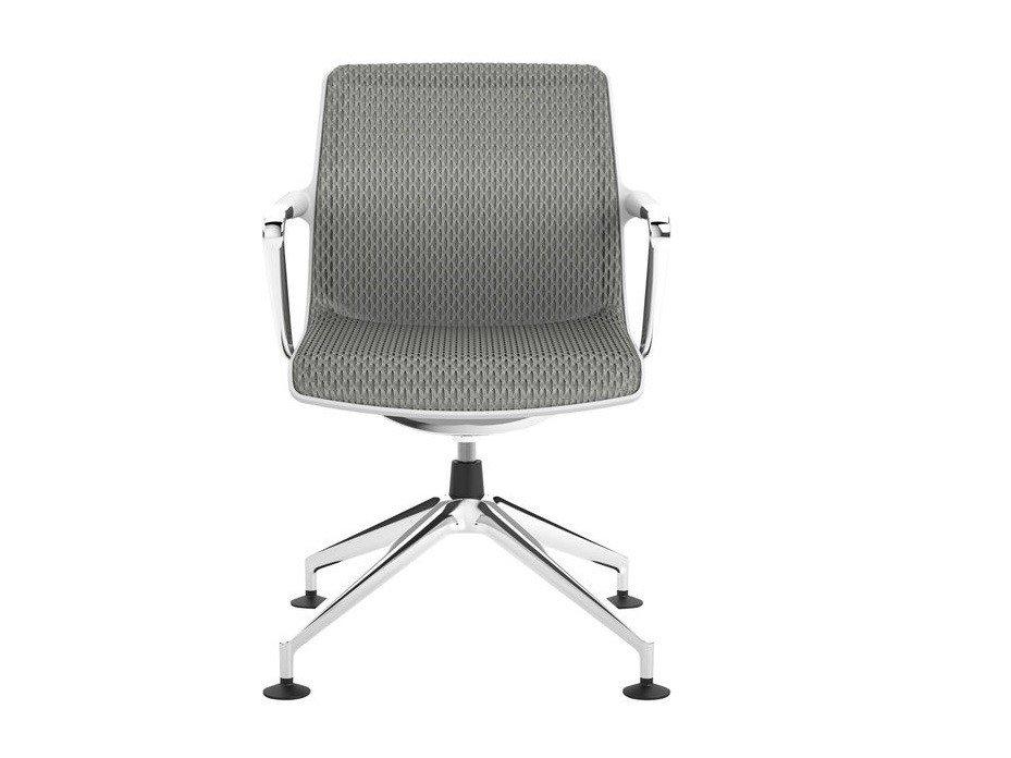 Swivel mesh chair with armrests | Unix by Vitra
