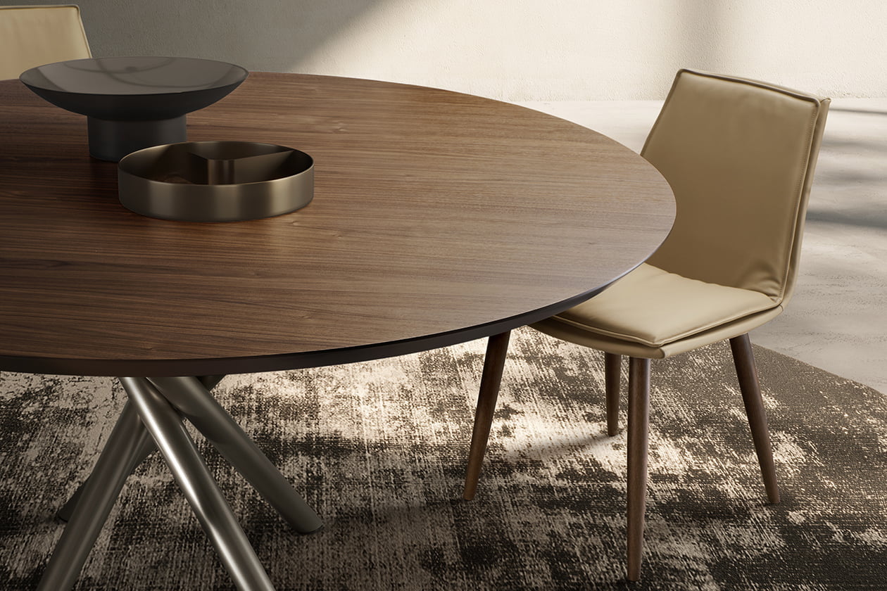 Rectangular veneer table in a modern style | Baly wood by Eforma