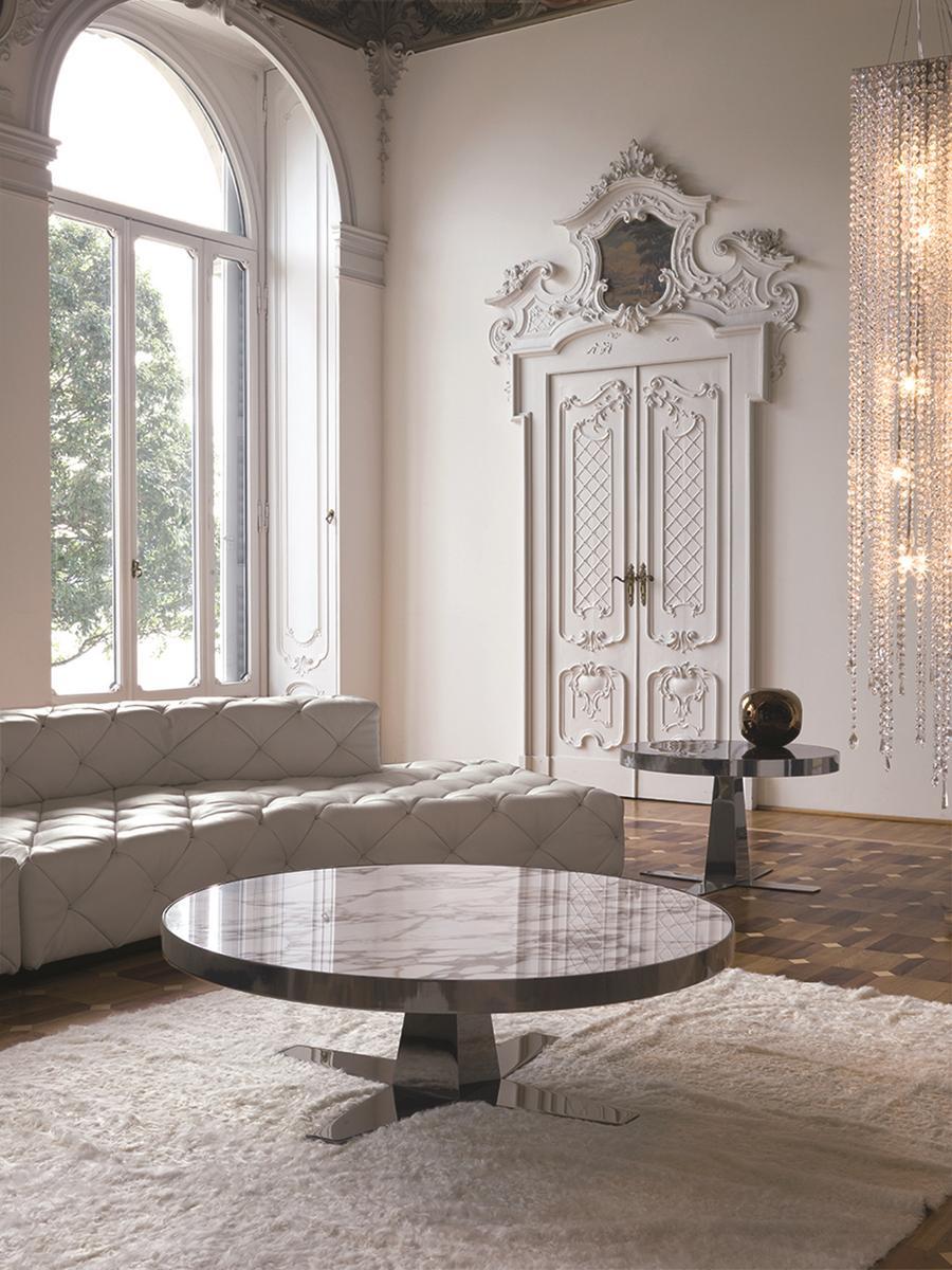 Round metal coffee table | Bourbon by Longhi