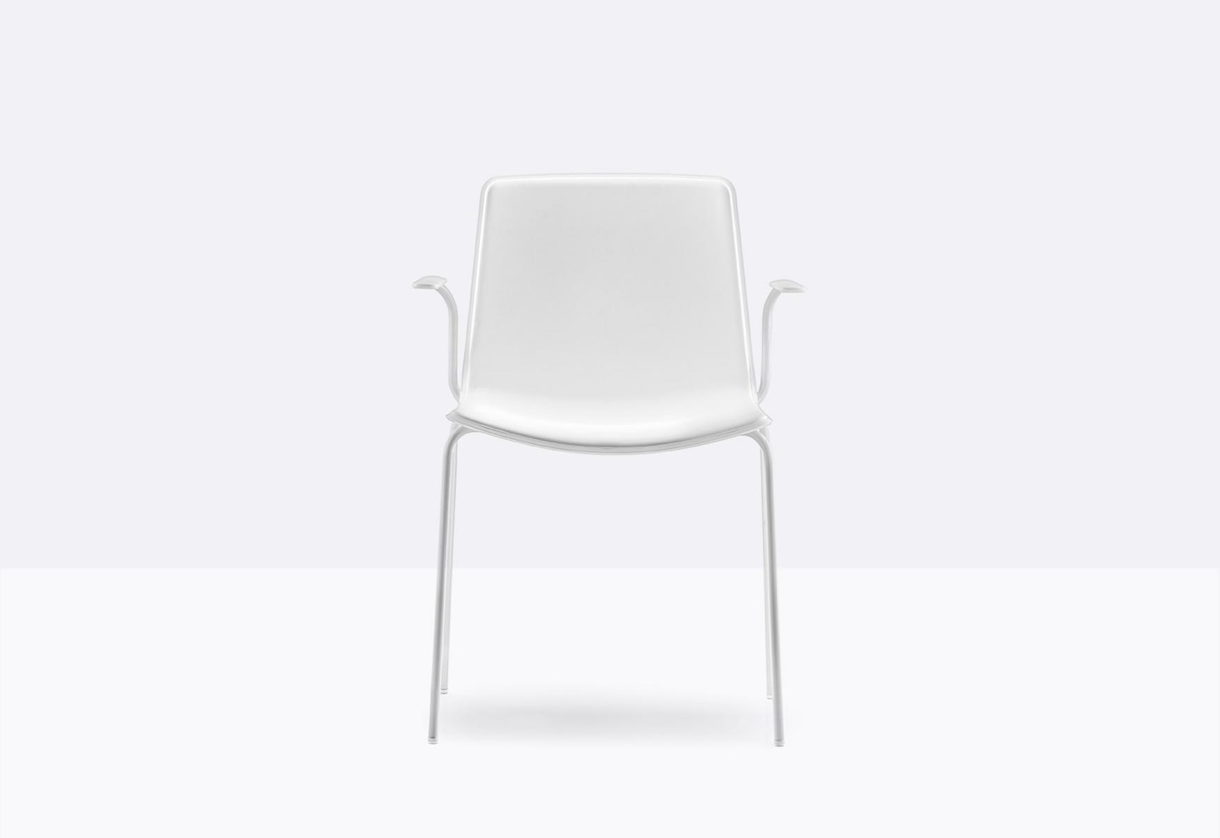 Stackable plastic restaurant chair with armrests | Tweet 895 by Pedrali