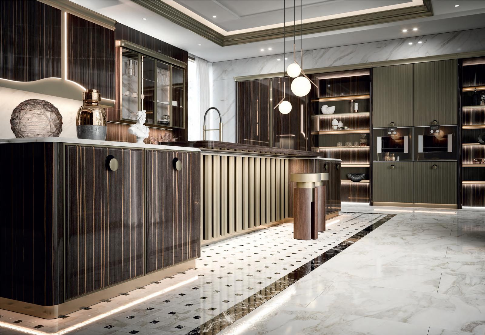 Ceramic kitchen without handles FM bottega d'Arte Chloe