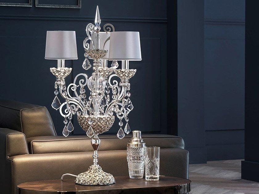 Incandescent metal table lamp with crystals | Imperial Tl3 by Masiero